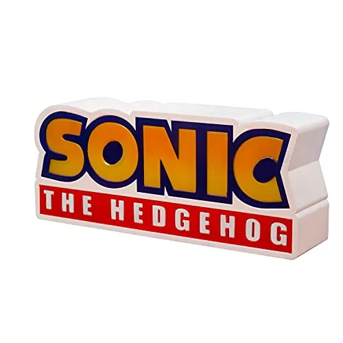 Sonic the Hedgehog - Schalllogo mit Beleuchtung - Brettspiele - Offizielles Sonic Logo Licht, ideal für Fans, mit sanfter Beleuchtung und flexibler Stromversorgung über USB oder Batterien.