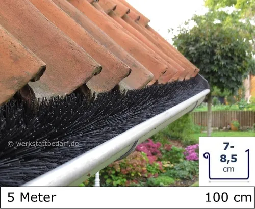 Meter Dachrinnenbürste Ø 5cm, á 100cm Laubschutz Photovoltaik Marderschutz 5
