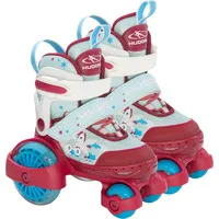 Hudora Roller Skates My First Quad LED Unicorn Size 30-33 - Spiele im Freien: LED-Rollschuhe mit verstellbarer Größe 30-33, ideal für Mädchen ab 3 Jahren, bieten Spaß und Sicherheit beim Fahren.