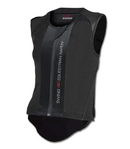 SWING Rückenprotektor P06 - Schwarz - Größe L - Reiterschutzkleidung mit Hightech-Materialien für maximale Bewegungsfreiheit und optimalen Tragekomfort. Schützt zuverlässig die Wirbelsäule und minimiert Verletzungsrisiken beim Reiten.