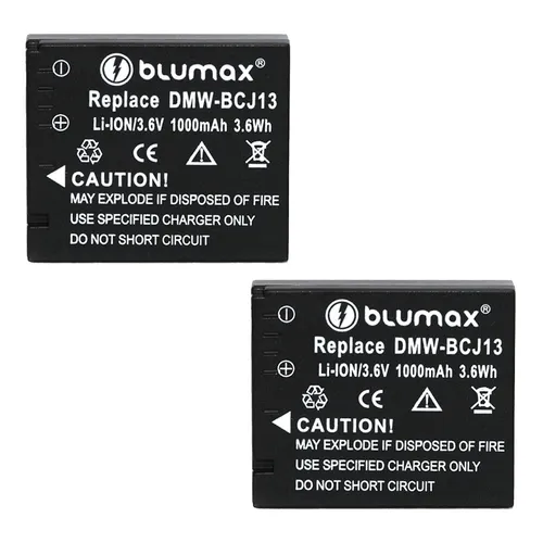 2x Blumax Akku für Panasonic DMW-BCJ13 Lumix DMC-LX5  DMC-LX7 1000 mAh 3,6V