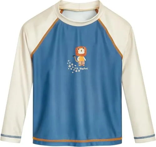 Playshoes Unisex Kinder Langarmshirt Rash-Guard-Shirt Dschungel 74-80 - Rashguard für Jungen mit UPF 50+ UV-Schutz, ideal für heiße Sommertage am Meer oder Schwimmbad. Atmungsaktives Material sorgt für ein angenehmes Tragegefühl und schnelles Trocknen.