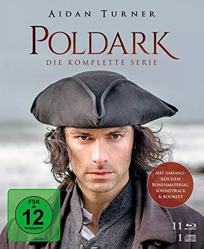 Poldark Komplettbox: 11 Blu-ray + 1 Audio-CD - Historische Drama-Serie, inklusive exklusiver Audio-CD, perfekt für Fans von packenden Geschichten und atemberaubenden Landschaften.