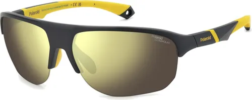 Polaroid PLD 7059/S Sonnenbrille in Matt Schwarz-Gelb - Moderne Herren Sonnenbrille von Polaroid in Matt Schwarz-Gelb. Leichtes Polycarbonat-Material sorgt für hohen Tragekomfort und Langlebigkeit.
