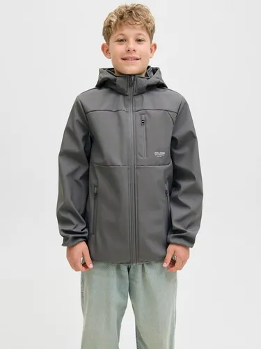JACK & JONES Boy Softshell Jacke - Funktionsjacke für Junior mit Kapuze, ideal für sportliche Aktivitäten und schützt vor Wind und Wetter.