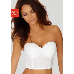 LASCANA Corsage für Damen, Gr. 80, Cup AA, weiß in weiß von LASCANA 