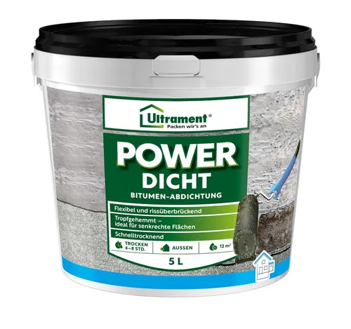 ULTRAMENT Power Dicht, Schwarz, 5 Ltr