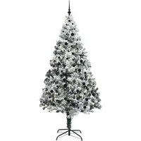 vidaXL Künstlicher Weihnachtsbaum mit 300 LEDs - 240 cm Grün - Weihnachtsbaum mit 300 energieeffizienten LEDs, ideal für drinnen und geschützte Außenbereiche. Robuste Kunststoffkonstruktion und einfache Montage sorgen für festliche Stimmung ohne Chaos.