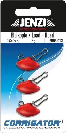 Jenzi Snap Heads rot oval 3 Stück 8g