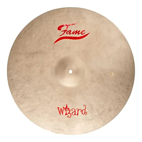 Fame Wizard Thin Crash 20, Handgefertigtes B20 Bronze Becken, Sandgestrahlt, Dunkler Vintage Sound, Vielschichtig und Trocken, Ideal für Studio und Bühne