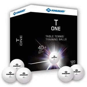 Donic-Schildkröt Tischtennisbälle T-One 40+, 120 Stück - Tischtennisbälle aus hochwertigem Kunststoff, ideal für Anfängertraining. Optimale Rundheit und Absprung für beste Spielqualität. Perfekt für Freizeitspieler und Hobbyisten.