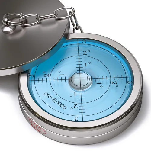 Deckel mit Magnet, Dosenlibelle, Große Metall-Wasserwaage mit Luftblase Blau