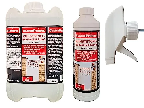 CleanPrince Kunststoffimprägnierung - lösemittelfrei und wasserabweisend - Imprägniermittel für Kunststoffe, schützt vor Wasser, Moos und Grünbelägen, ohne die Haptik oder Optik zu verändern. Ideal für Gartenmöbel und Sichtschutz.