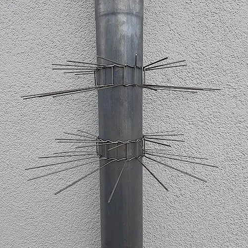 powerpreis24® Edelstahl-Marderabwehrgürtel 2er Set für 2 Fallrohr DN100 Marderschutz Marderschreck Baum Dachrinne