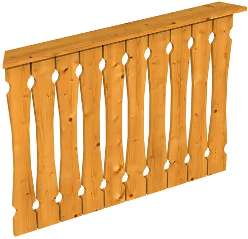 Skanholz Brüstungsgeländer 120 cm - Stabil und ansprechend - Zubehör für Gartenhäuser, bietet eine sichere Abgrenzung für Balkone und Terrassen mit einer Höhe von 96 cm und 5 Jahren Herstellergarantie.