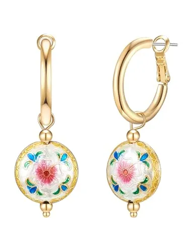 Lulu Jane Damen Creolen Metall-Legierung gelbgold Modeschmuckohrcreolen