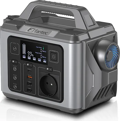 Fantec PGS-300 Powerstation & Solargenerator - Powerstation & Solargenerator mit 300Wh Kapazität, ideal für Outdoor-Abenteuer und Notstromversorgung.