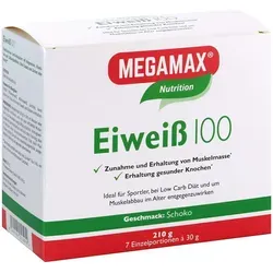MEGAMAX Basic & Active Eiweiß 100 Pulver Schoko-Geschmack, 210 g Pulver