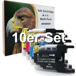 D&C Tintenpatronen ersetzt Brother L-1240x-10er Set (BK/C/M/Y)