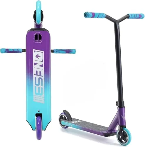 Blunt One S3 Complete Stunt-Scooter H=78cm Park Roller I Tret Trick I Anfänger/Einsteiger I Leicht & Leise (Lila/Türkis)