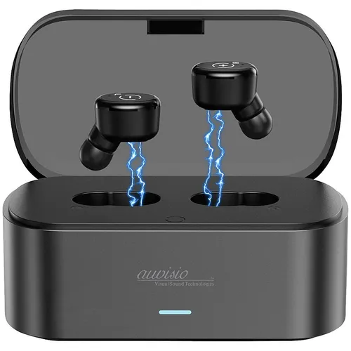 auvisio in-Ear-Funk-Kopfhörer mit Ladebox – Kabelloses TV-Hörvergnügen