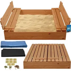 KOTARBAU® Sandkasten mit Abdeckung 120x120 cm von KOTARBAU