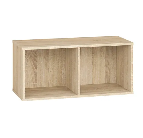 Lomadox Wandregal ORLEANS-131, Eiche mit 2 Fächern 79x35,7x33,5 cm