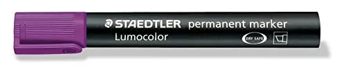 STAEDTLER 350-6 Lumocolor Marker permanent Keilspitze, 2 oder 5 mm, 10 Stück, violett