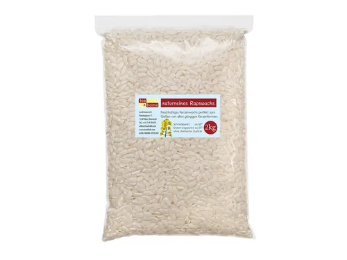 Produktbild Rapswachs 2kg für Kerzenherstellung, 100% Naturwachs zum selber Kerzengießen