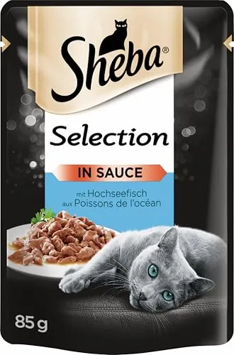 Sheba Katzenfutter Nassfutter Selection in Sauce mit Thunfisch in Sauce, 1 Portionsbeutel (1 x 85g)