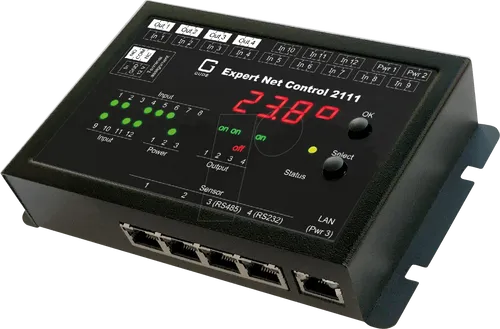 GUDE 2111-1 - Monitoring System - Professionelles Monitoring System mit 4 Relaisausgängen und 12 Signaleingängen, ideal für die Fernüberwachung von Umgebungsbedingungen und Sicherheit. Inkl. einfacher App-Steuerung und robustem Metallgehäuse.