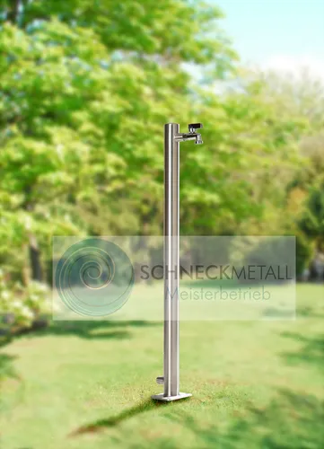 Wasserzapfstelle Edelstahl V2A Wasserzapfsäule Wassersäule Ø60mm 85cm WS6085