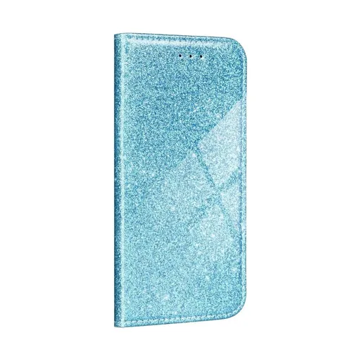 Huawei P smart 2020 Handyhülle Schutztasche Blumen Etuis Wallet Glitzer Blau Neu