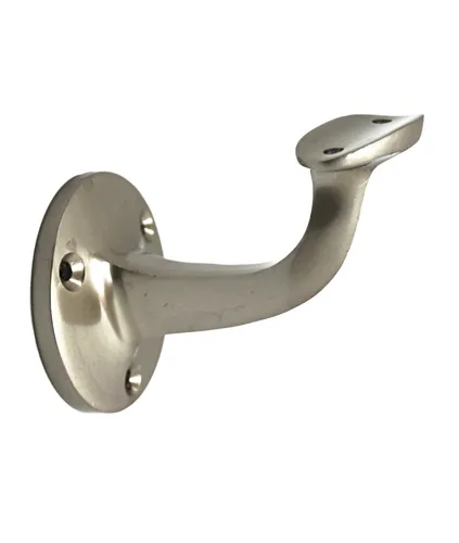 Handlaufhalter HLH 4561 Nickelmatt gewölbte Auflage 3 Loch Befestigung