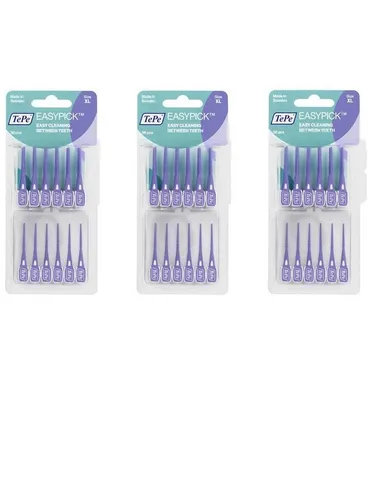 TePe Interdentalbürsten 3x TePe Easy Pick XL - lila 3x 36 Stück