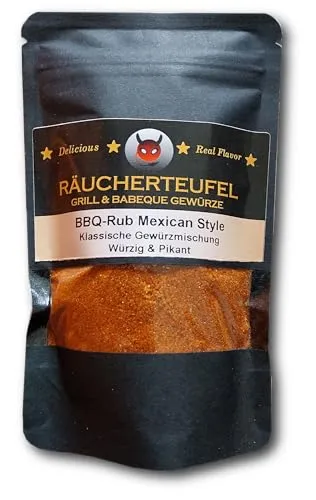 Räucherteufel BBQ-Rub Mexican Style 90g, Marinade, Grill Gewürz, Gewürzmischung, Barbecue Rub, BBQ-Marinade