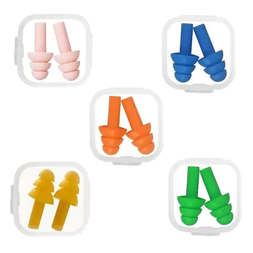 Paar Silikon Ohrstöpsel, Wiederverwendbare, Wasserdichte, zum Schwimmen, zum Schlafen, Geräuschreduzierende für Arbeit, Studium, Laute Orte 5