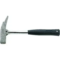 Latthammer geraut mit Magnet-Nagelhalter und Stahlrohrstiel 600g