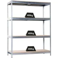 Produktbild PROREGAL® Schwerlastregal Wood Yeti Four 200x120x45cm