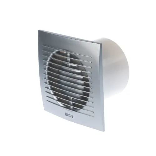 EUROPLAST Ø 100mm Badlüfter Wandlüfter Ventilator Wandventilator Abluftventilator Badlüfter Fan - Kunststoff - Silber