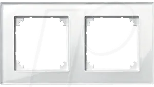 Merten Abdeckrahmen 2-fach 489219 | M-PLAN Echtglasrahmen