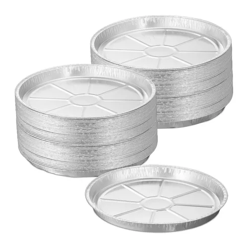 Aluschalen rund Kuchenform 100er Set - Runde Alu Backform für Kuchen und Linzertorten, hitzebeständig bis 260°C – perfekt für Grillpartys und Bäckerei.