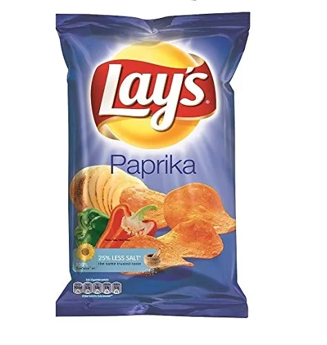 Lay's Chips Paprika 40g - 20 Tüten Box - Snacks mit 100% Geschmack, in reinem pflanzlichem Öl gebacken. Ideal für Gastronomie und als kleiner Snack im Büro oder für Karneval. Genießen Sie den einzigartigen Paprika-Geschmack!