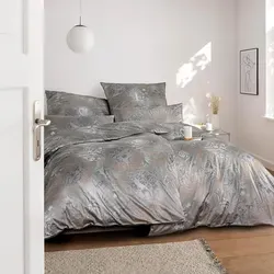ESTELLA Svizzera 2054 Bettwäsche-Set - Bettwäsche-Set aus Premium-Satin, 200 x 200 cm mit 2 Kissenbezügen, stilvolles Design für erholsamen Schlaf und höchsten Komfort.