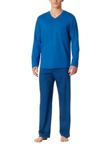 Schiesser Herren Schlafanzug lang - Bequeme Nachtwäsche - Schiesser Herren Schlafanzug lang - Nightwear Set aus hochwertiger Baumwolle, ideal für erholsame Nächte und ein angenehmes Tragegefühl.