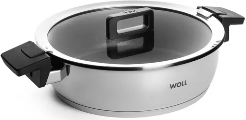 Woll Concept Bratentopf mit Deckel, Ø 28 cm - Induktiv - Kochtöpfe mit dreilagiger Antihaftbeschichtung für fettfreies Kochen und leichtes Abwaschen. Geeignet für alle Herdarten und backofenfest bis 200°C.