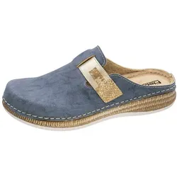 Fischer Steffi Pantolette aus Vegano mit Fleecefutter – Blau 36 EU