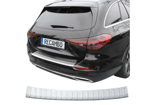 RECAMBO Ladekantenschutz für Mercedes C-Klasse T-Modell S206 - Abdeckblenden für Kofferraum, aus hochwertigem V2A Edelstahl, rostfrei und perfekt passgenau. Schützt Ihre Stoßstange vor Schäden und verleiht Ihrem Fahrzeug eine exklusive Optik.