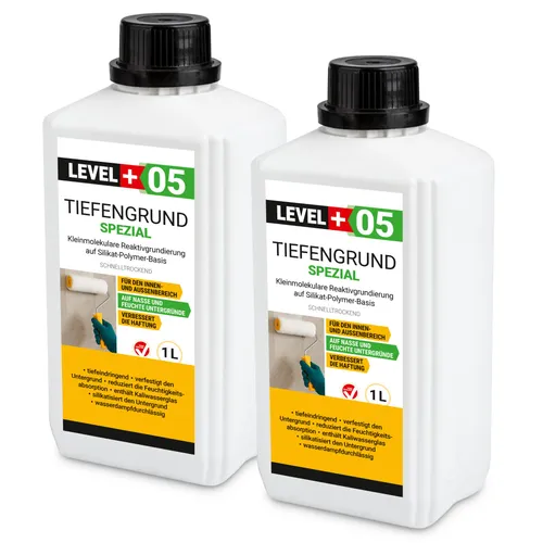 Tiefengrund LF Spezial 2L Wassergläser Grundierung Tiefgrund Wand Boden RM05