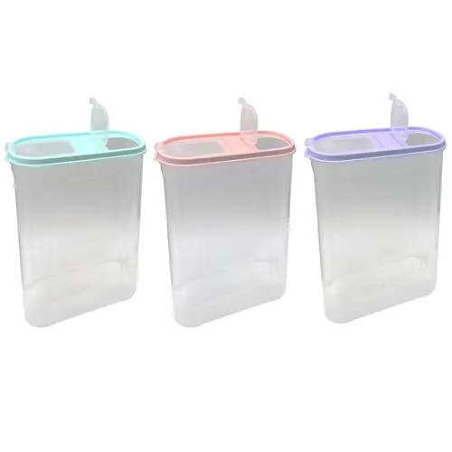 HAC24 3er Set Schüttdose 4,5 Liter - Vorratsdosen-Set für mehr Ordnung in der Küche, spülmaschinengeeignet und lebensmittelecht. Jede Dose hat ein Fassungsvermögen von 4,5 Litern und kommt in stylischen Farben.